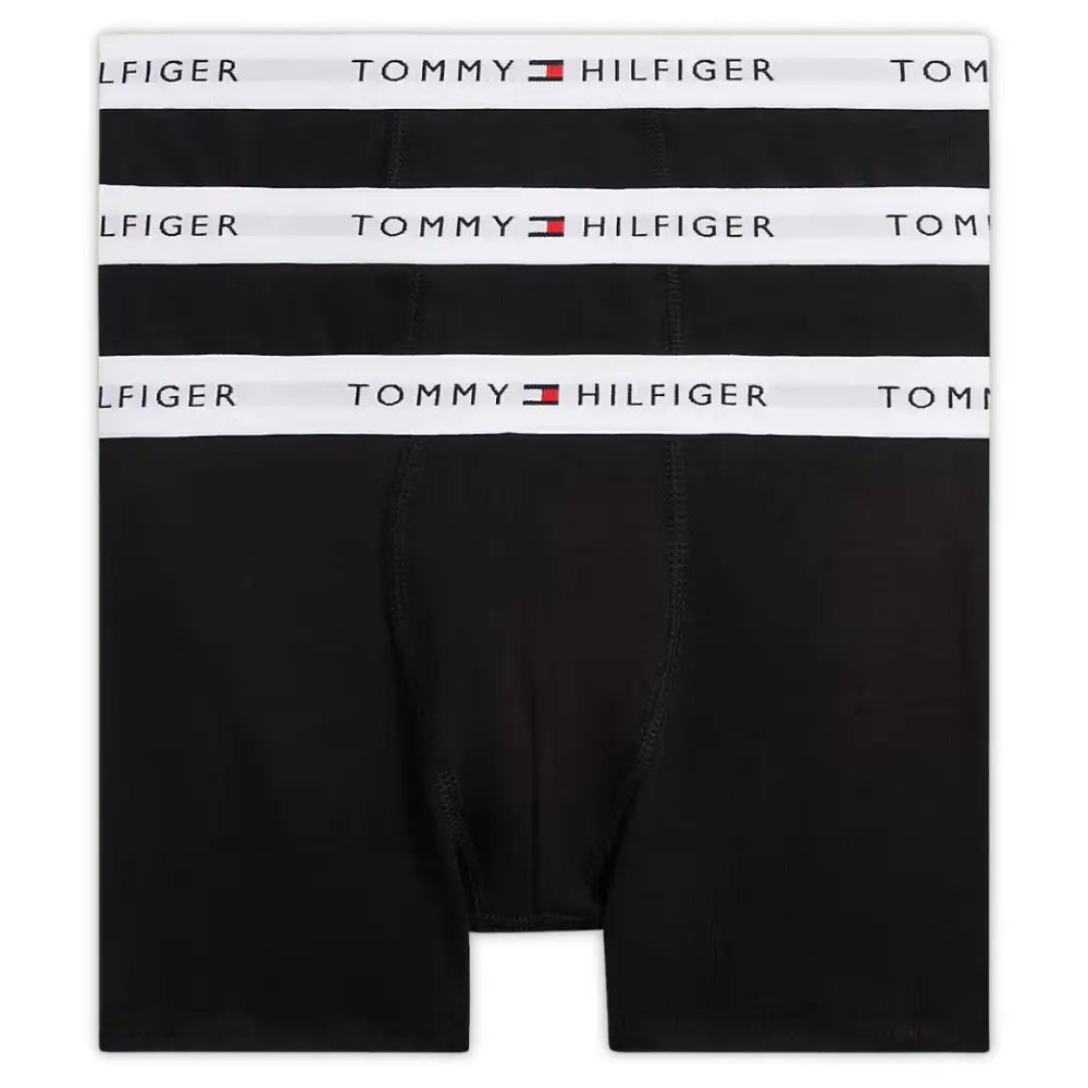 3-Pack Heritage Logo Boys Boxer Trunks, Black