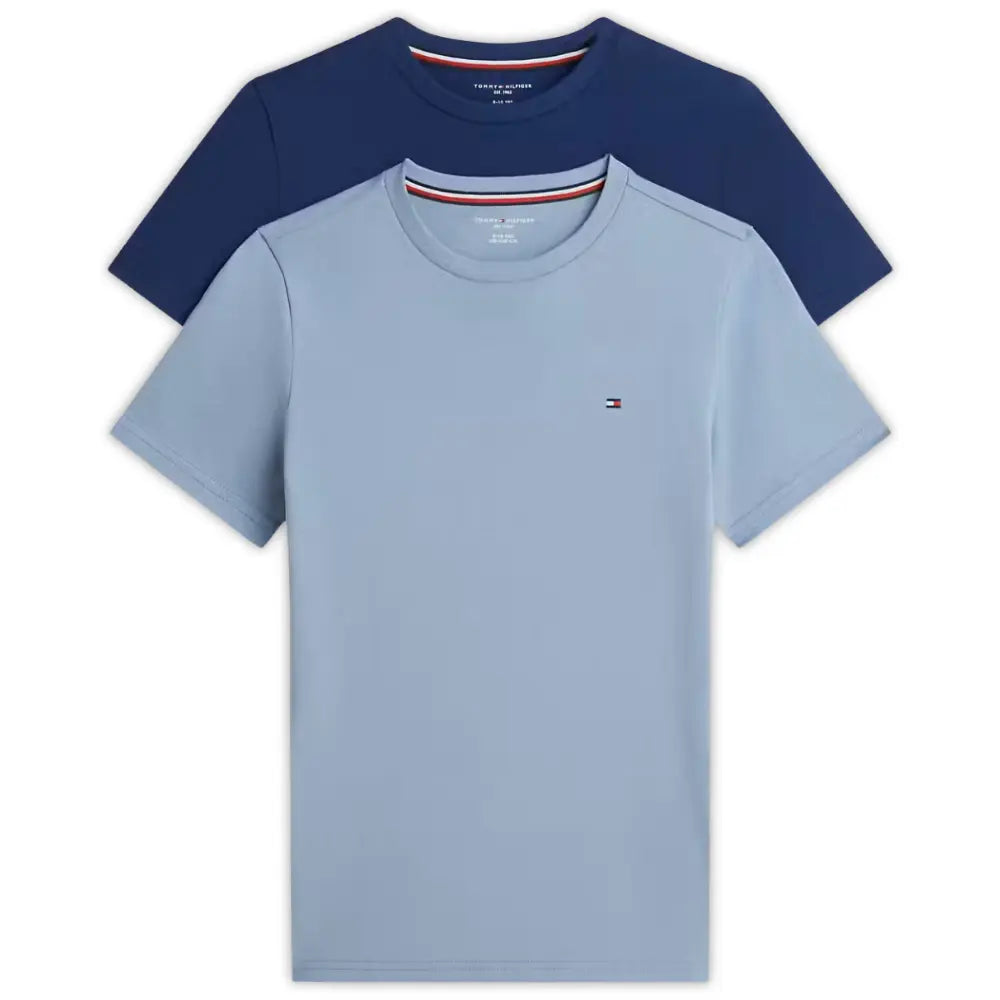 2-Pack Flag Logo Boys T-Shirts, Brisk Blue / Preppy Navy