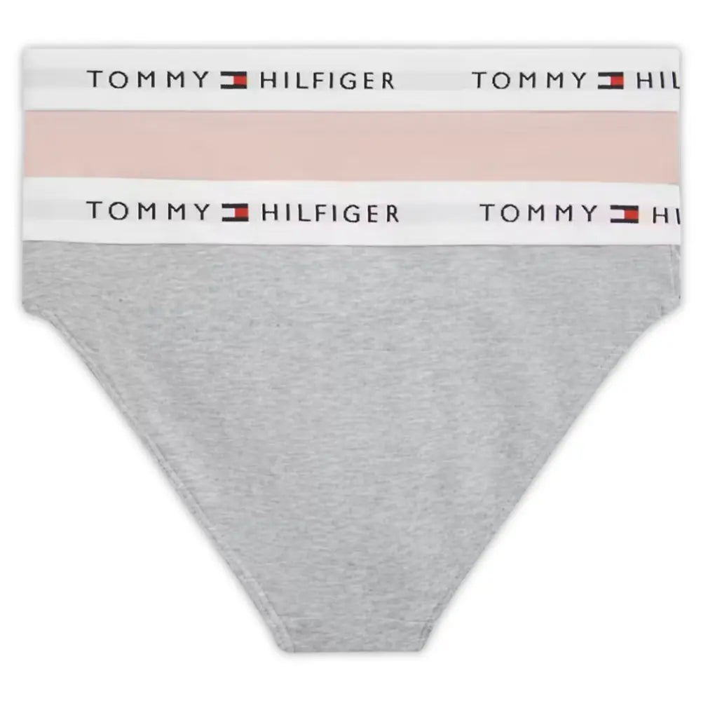 Girls 2-Pack Heritage Logo Bikini Briefs, Grey/Pink