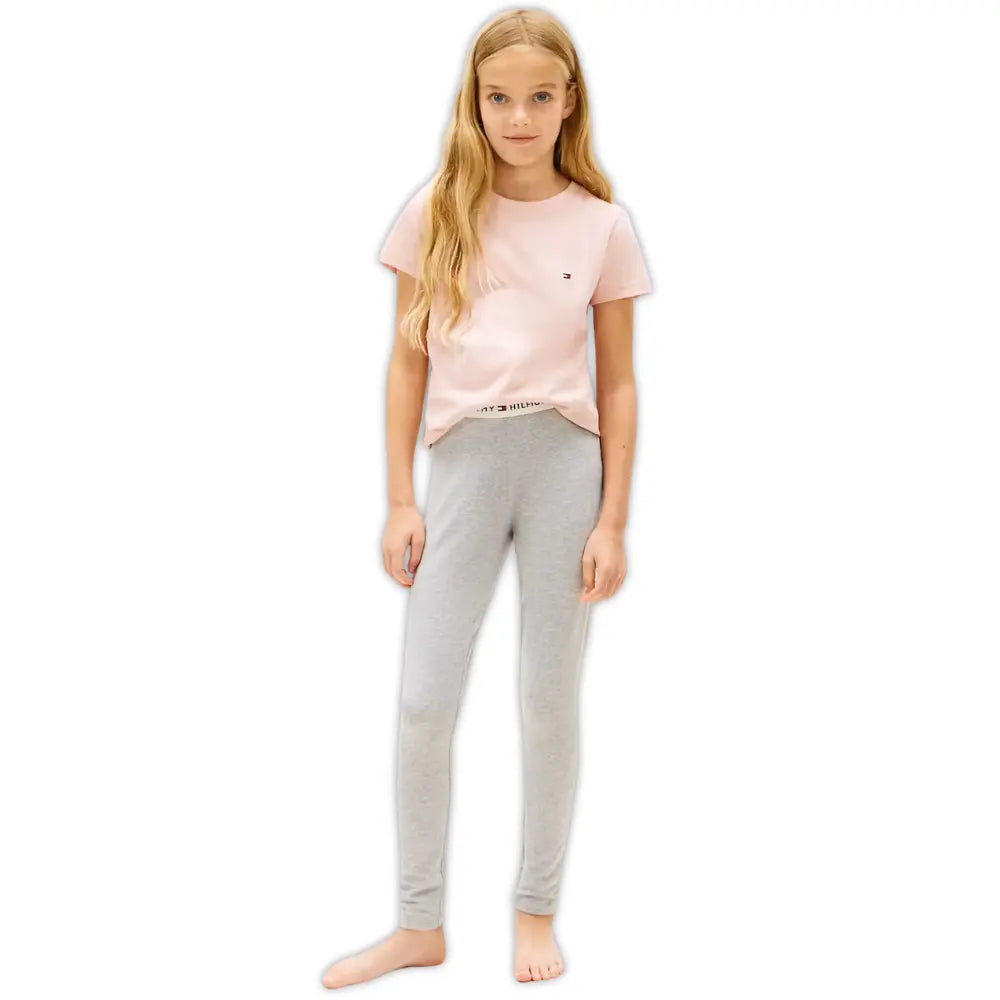 Girls 2-Pack Heritage Logo T-Shirts, Grey/Pink