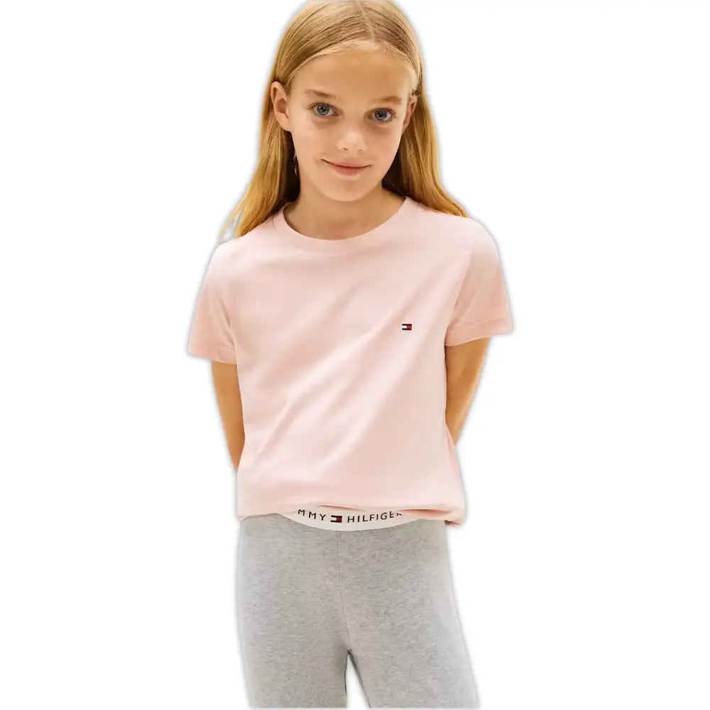 Girls 2-Pack Heritage Logo T-Shirts, Grey/Pink