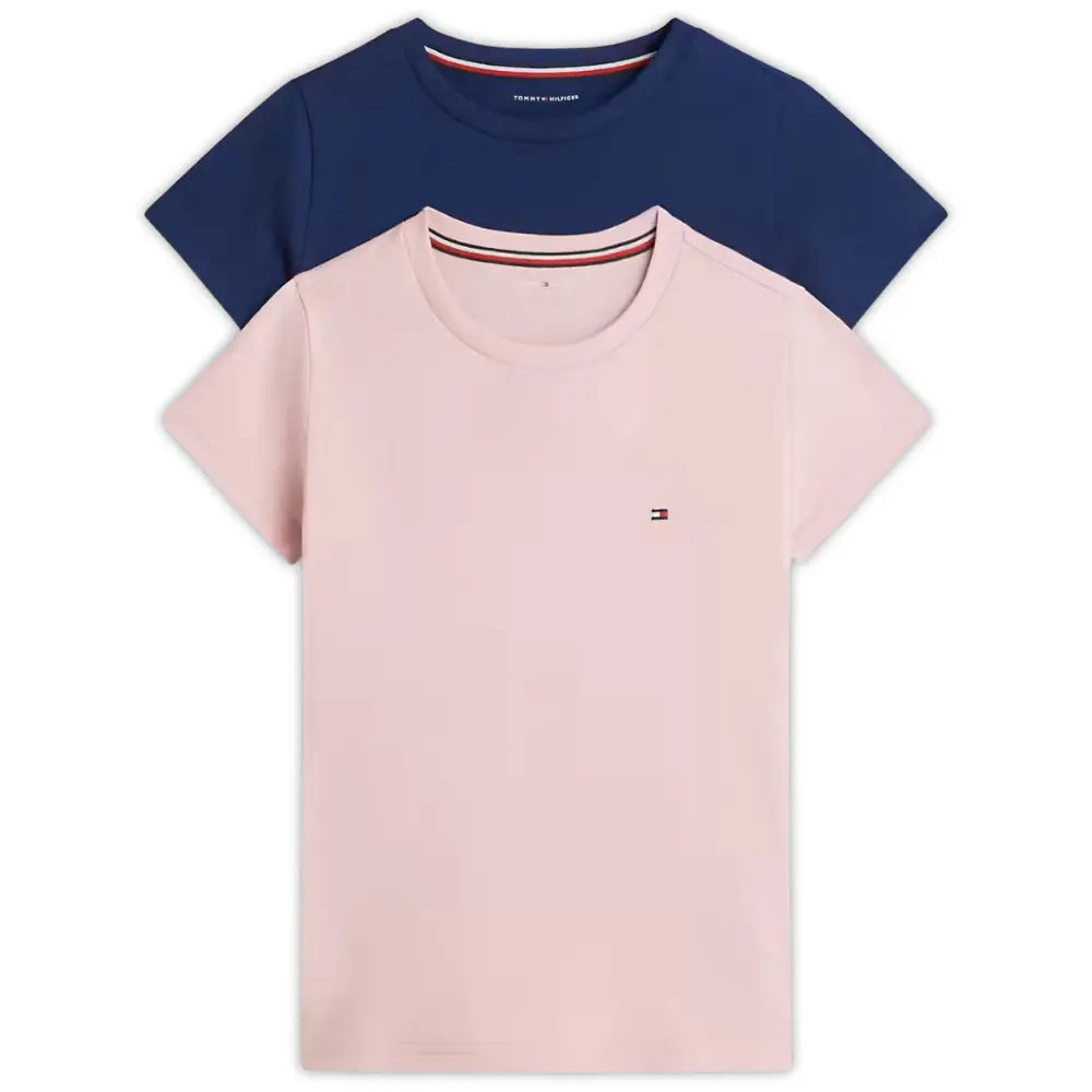Girls 2-Pack Heritage Logo T-Shirts, Pink/Navy