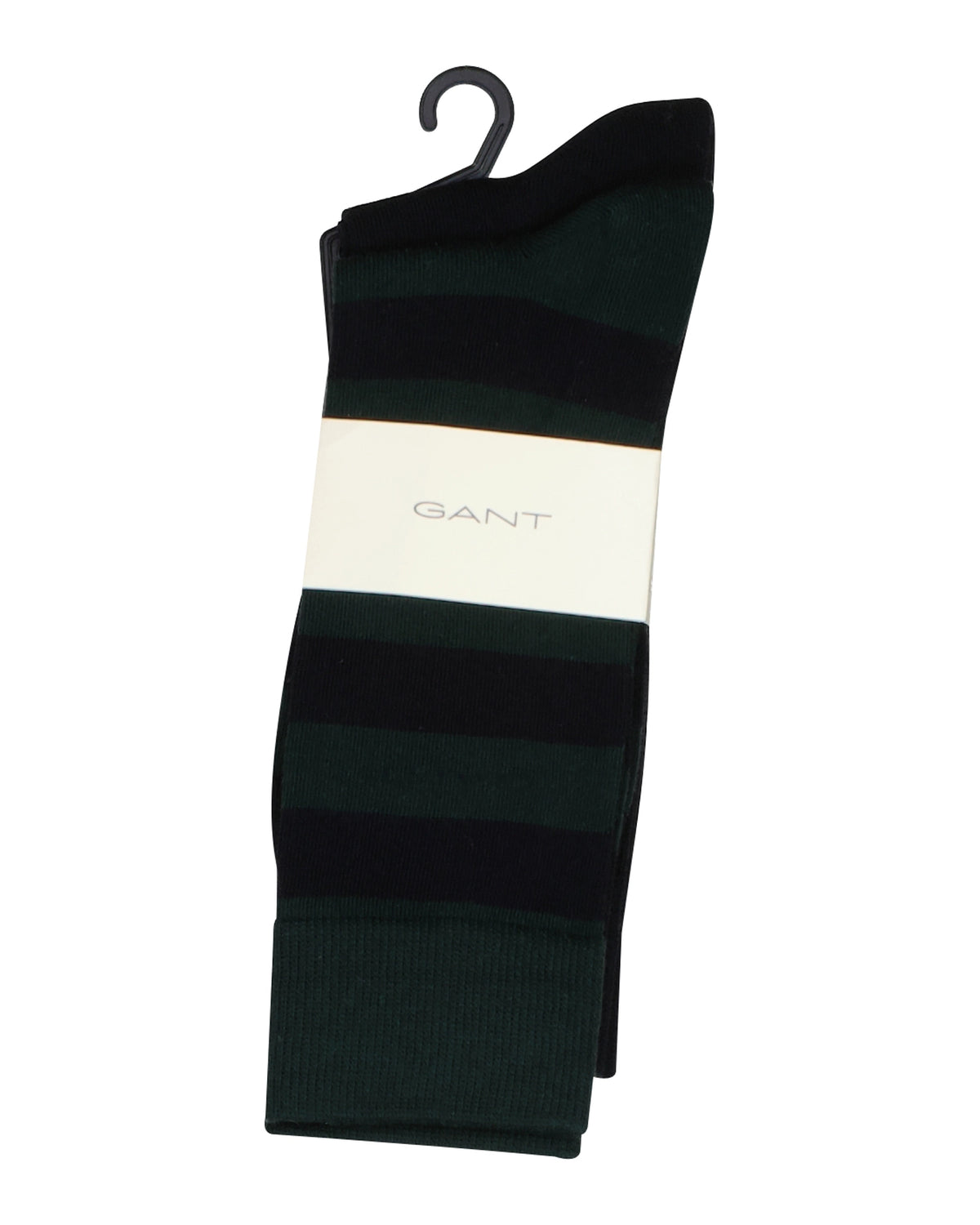 2-Pack Barstripe & Solid Socks, Green/Navy