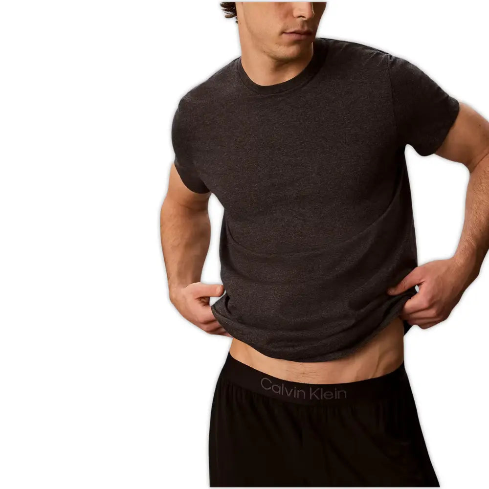 3-Pack Cotton Classics T-Shirts, Black/Purple/Charcoal