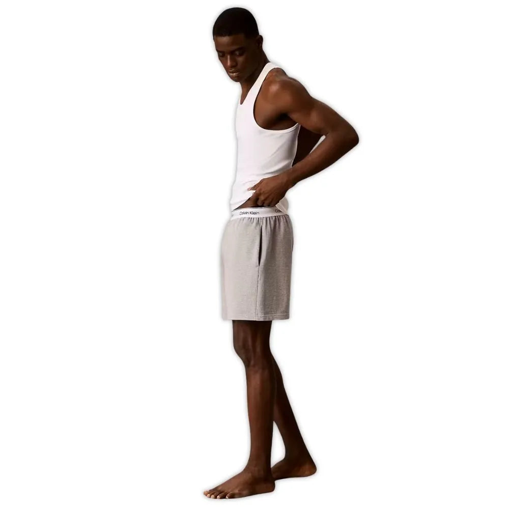 Icon Cotton Jersey Pyjama Shorts, Grey Heather