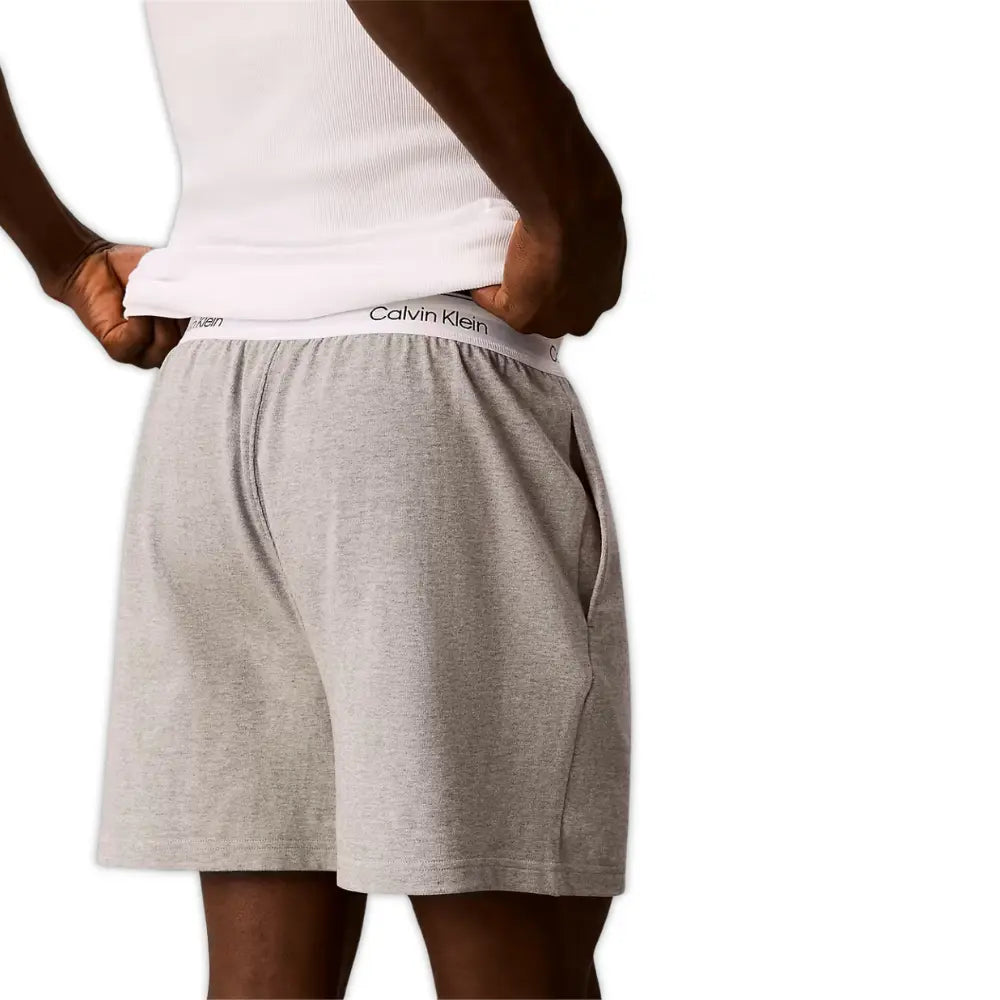 Icon Cotton Jersey Pyjama Shorts, Grey Heather