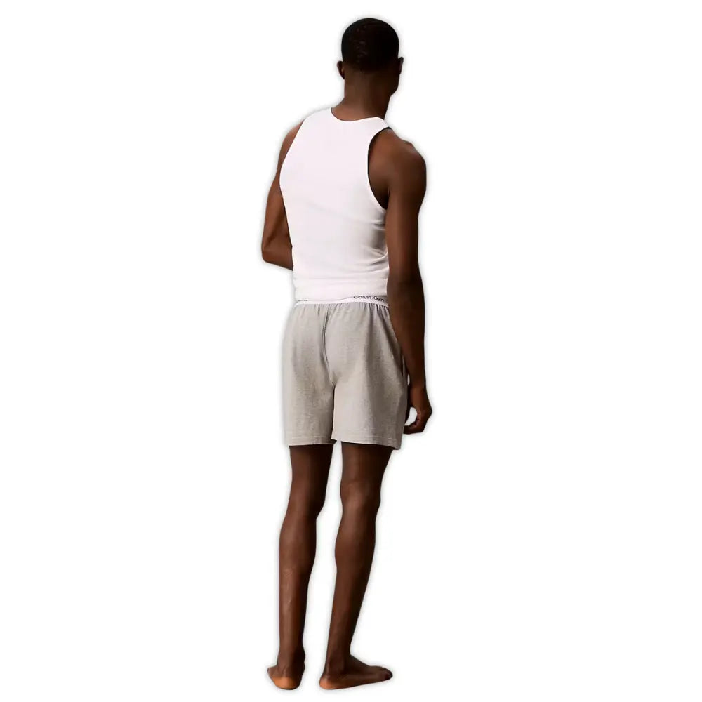 Icon Cotton Jersey Pyjama Shorts, Grey Heather