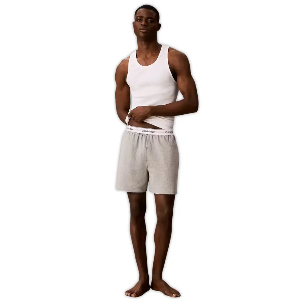 Icon Cotton Jersey Pyjama Shorts, Grey Heather