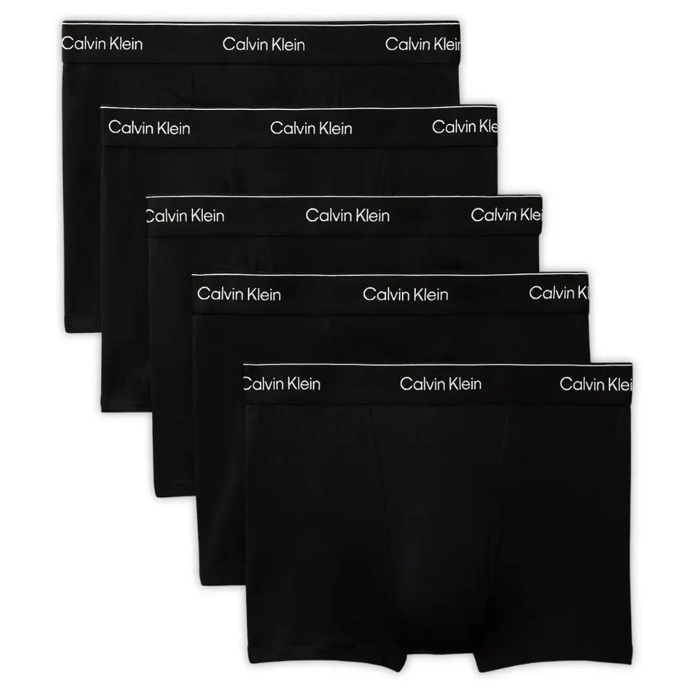 5-Pack Icon Cotton Stretch 'Relaxed Dart' Boxer Trunks, Black/white
