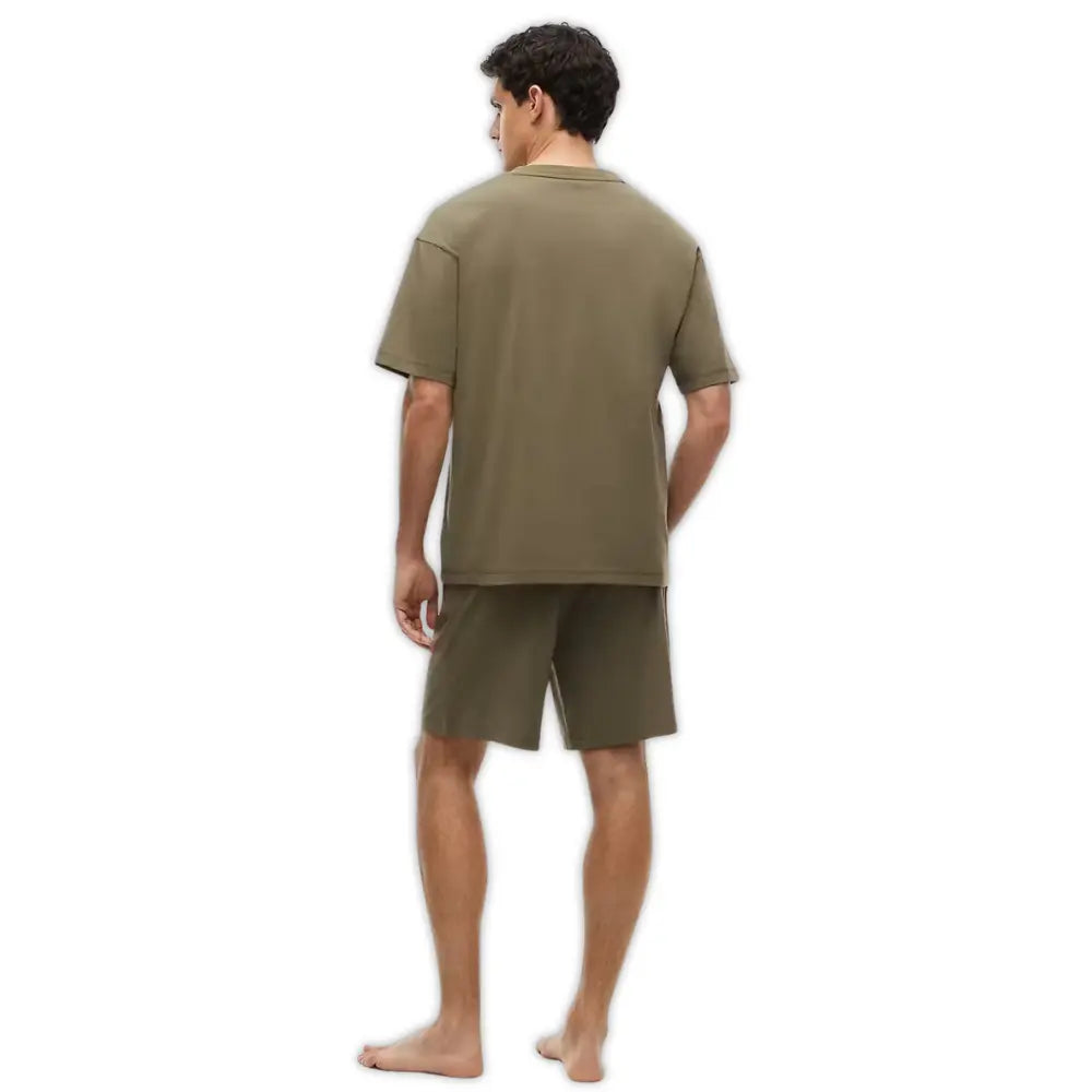 TH Original Jersey T-Shirt & Shorts Pyjama Set, Utility Olive