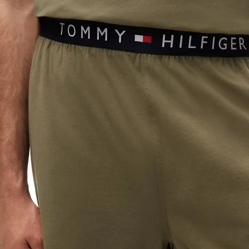 TH Original Jersey T-Shirt & Shorts Pyjama Set, Utility Olive