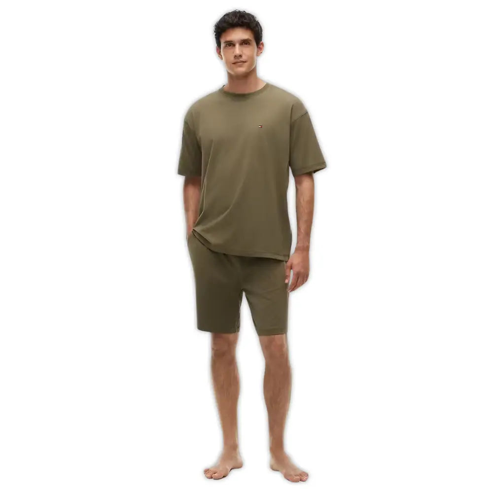 TH Original Jersey T-Shirt & Shorts Pyjama Set, Utility Olive