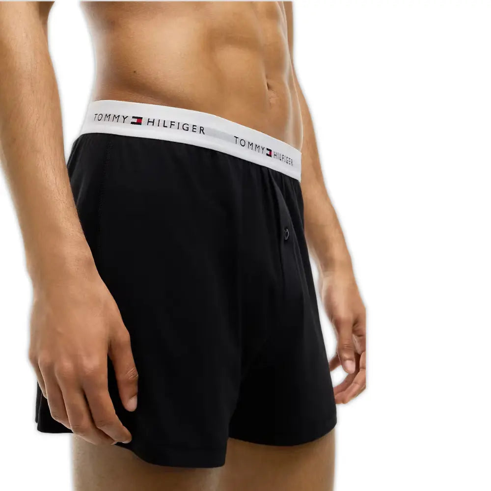 2-Pack Signature Cotton Jersey Boxer Shorts, Black/Grey