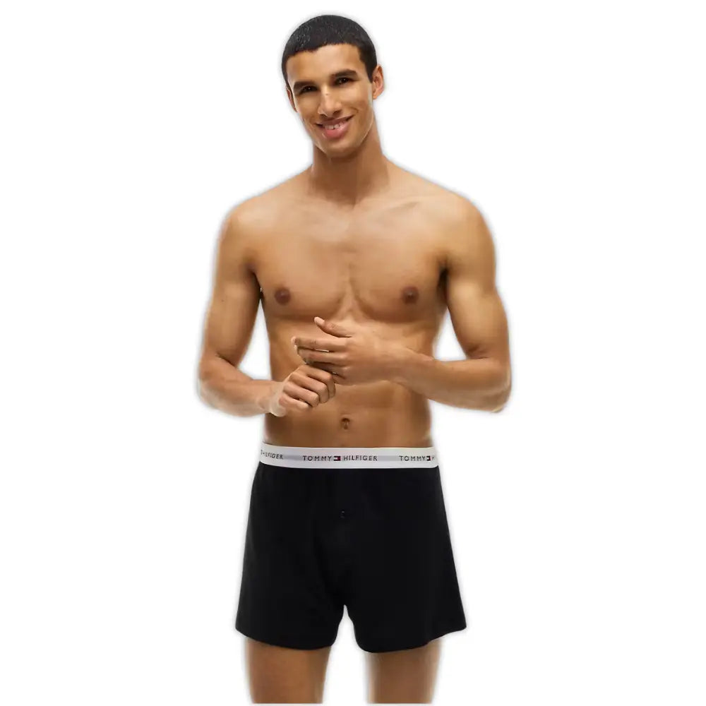 2-Pack Signature Cotton Jersey Boxer Shorts, Black/Grey