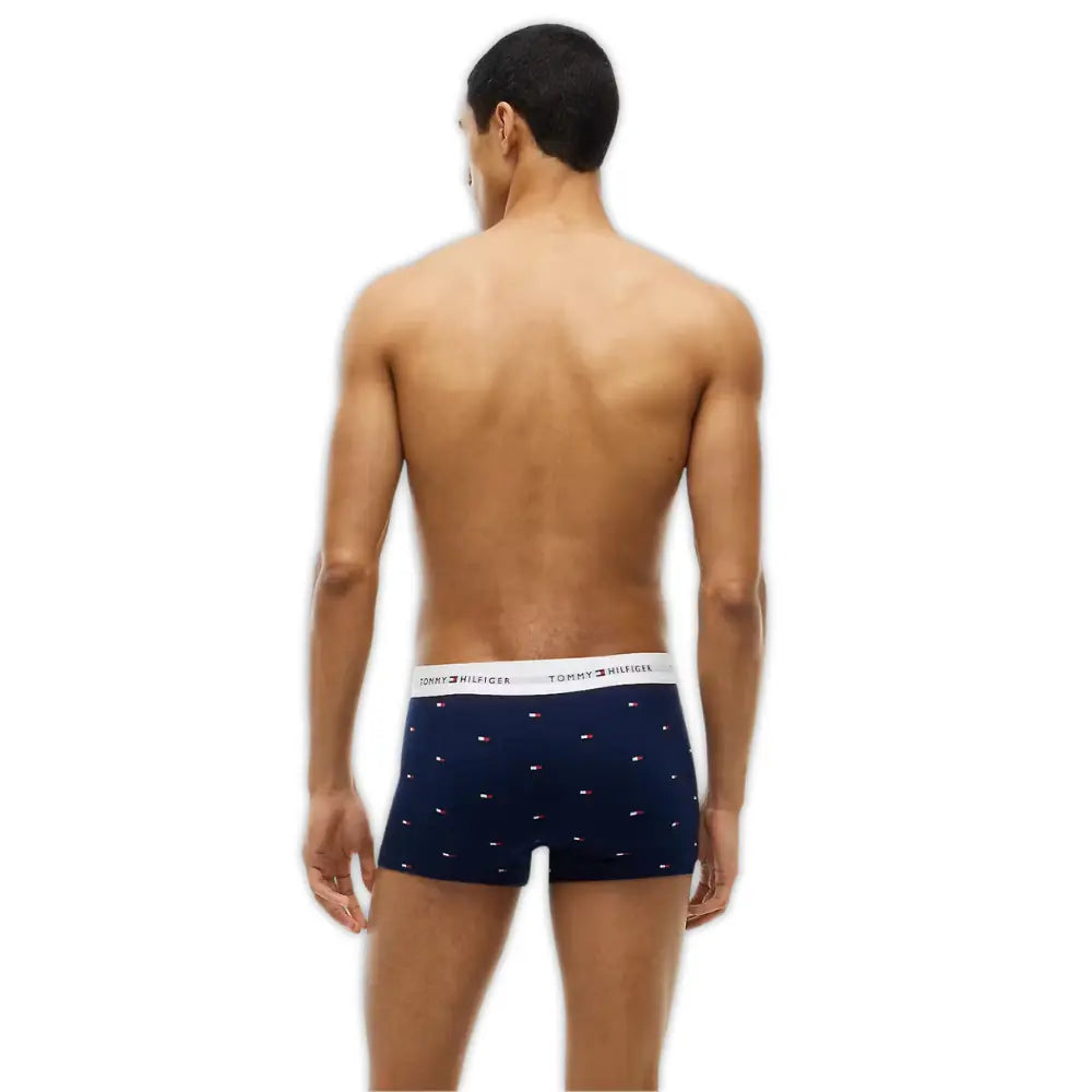 3-Pack Signature Cotton Flash Mesh Boxer Trunks, Navy/Blue/Silver