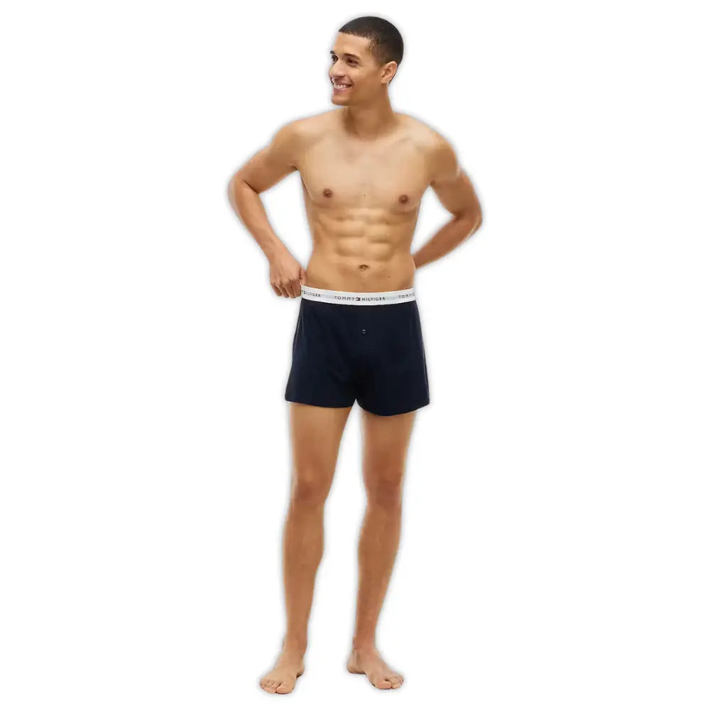2-Pack Flag Print Jersey Boxer Shorts, Burguny/Navy