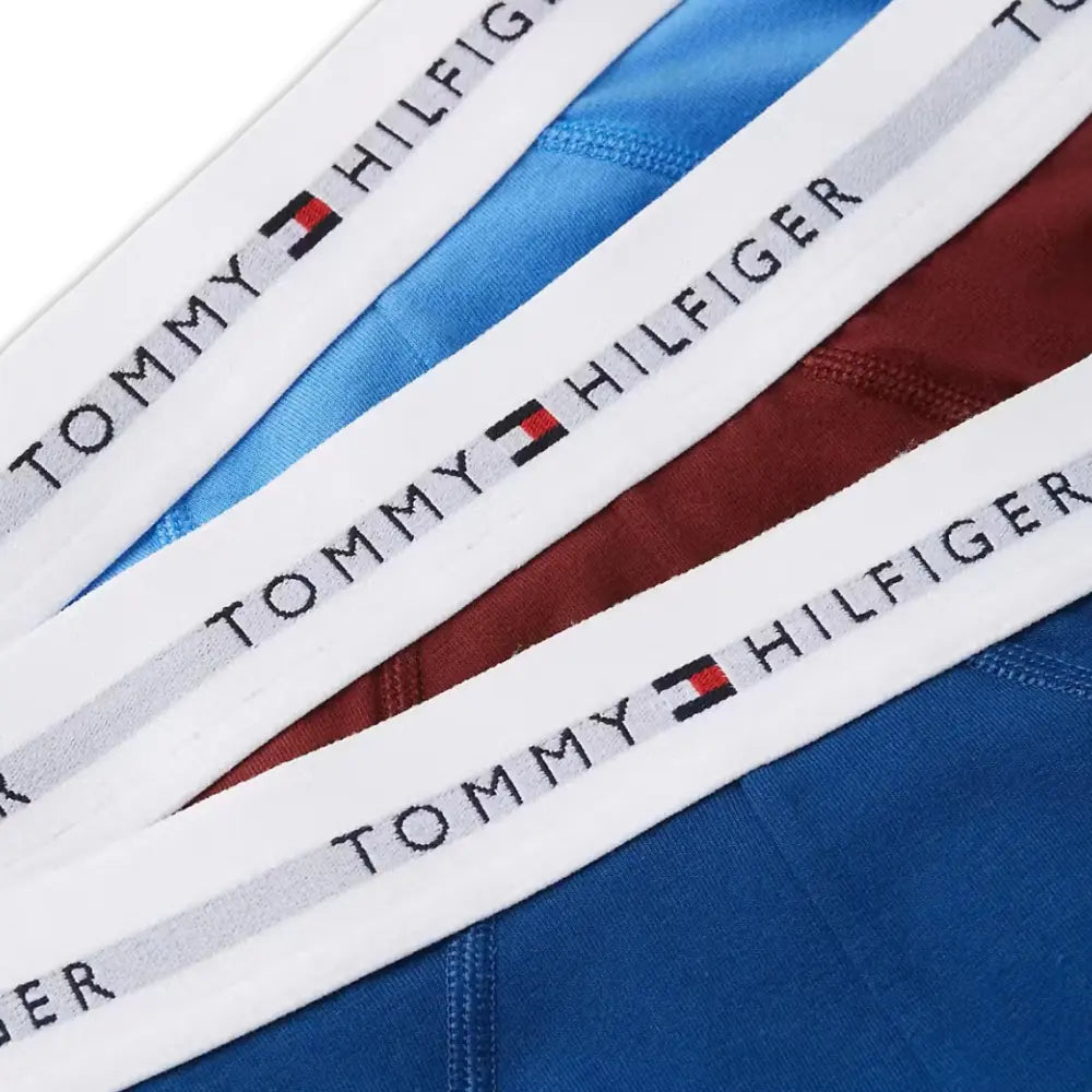 3-Pack Signature Cotton Briefs, Blue/Burgundy/Blue