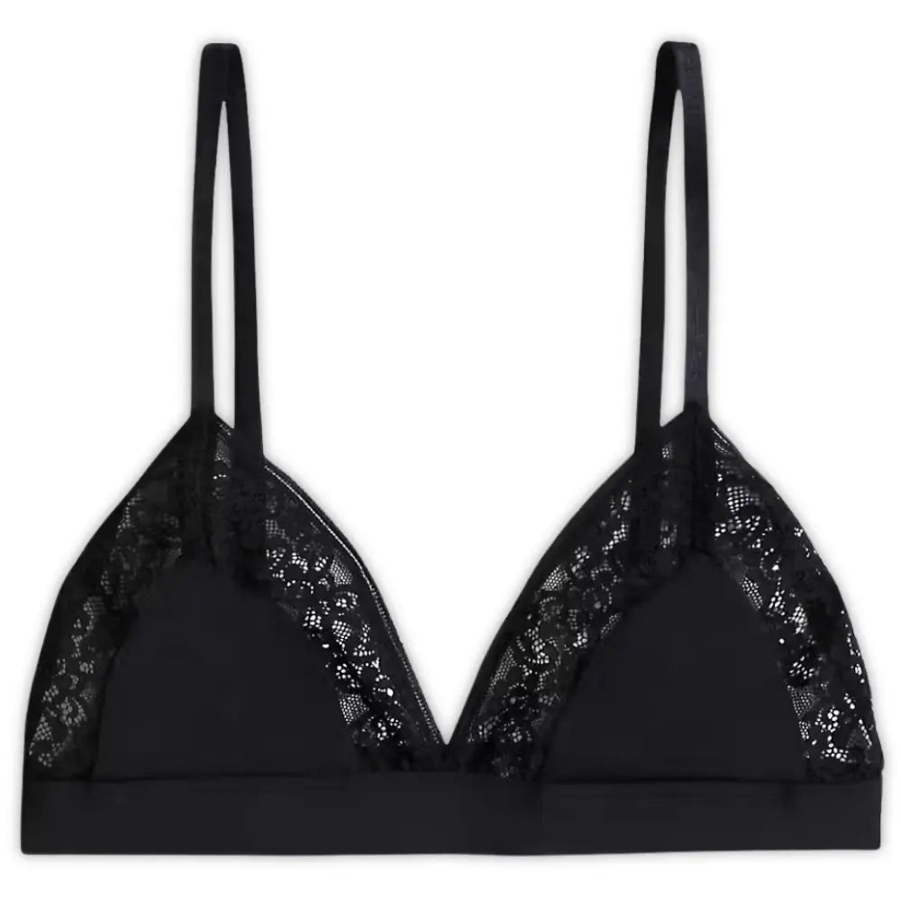 TH Comfort Lace Triangle Bra, Black