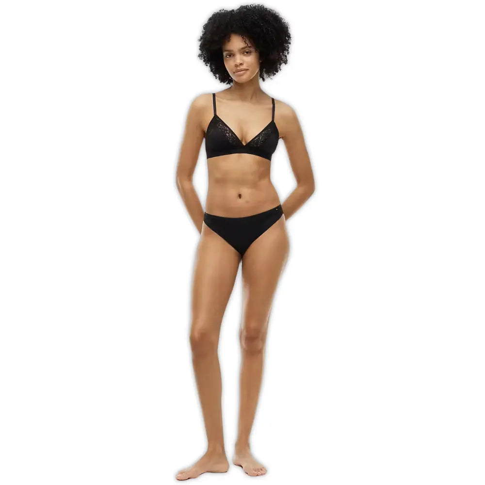 TH Comfort Lace Triangle Bra, Black