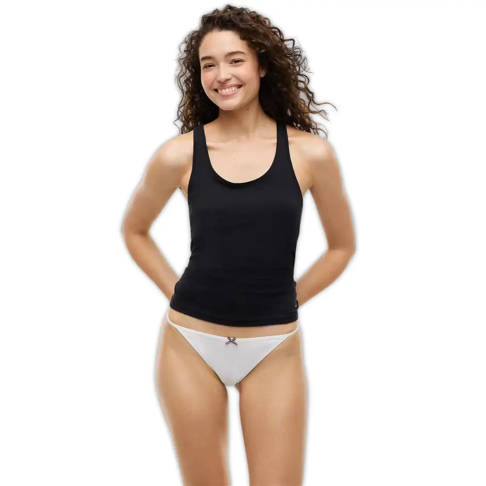3-Pack TH Flag Stripe Tanga Thongs, Black/Ecru/Black