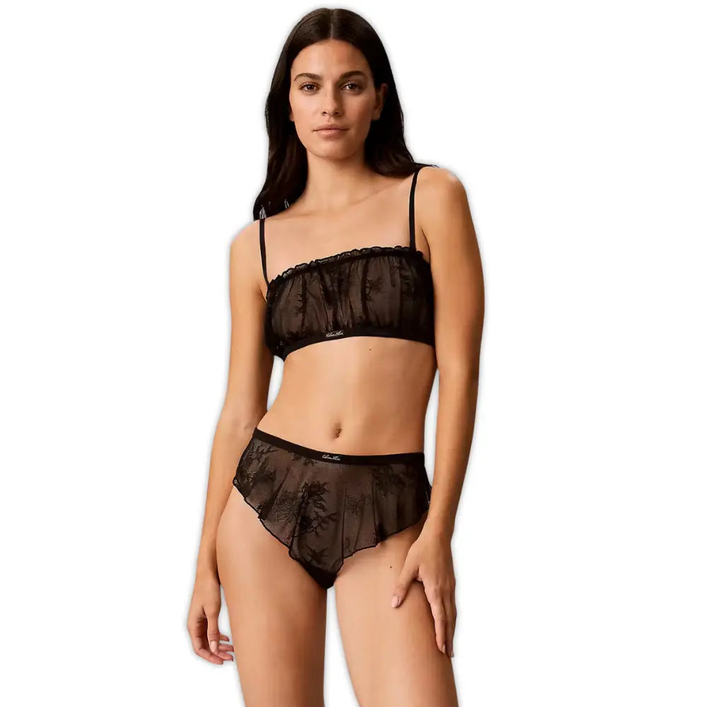 Icon Lace Tanga Thong, Black