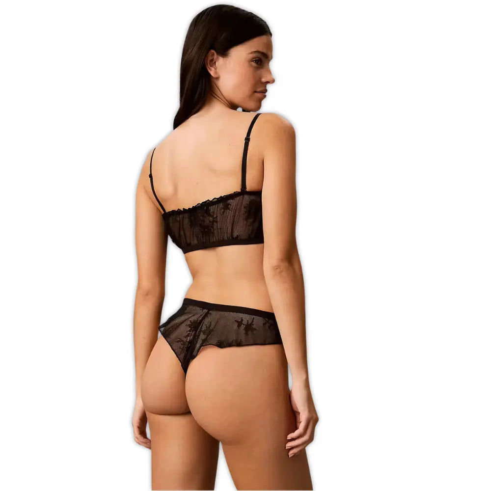 Icon Lace Tanga Thong, Black