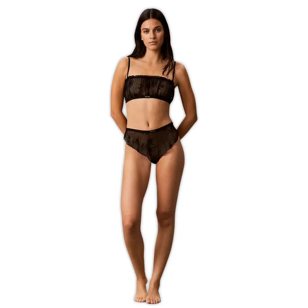 Icon Lace Tanga Thong, Black