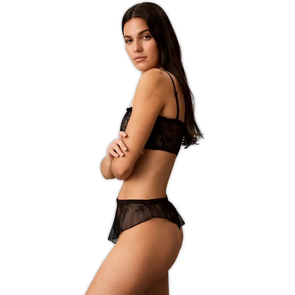 Icon Lace Tanga Thong, Black