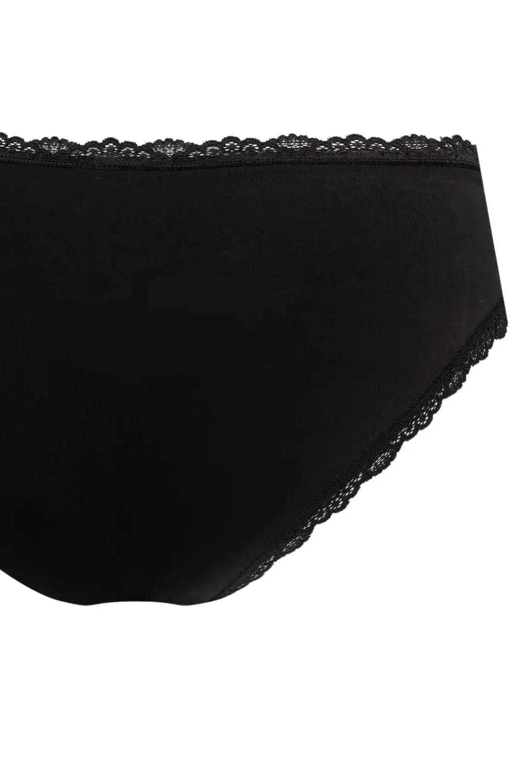 2-Pack Modern Cotton Lace Bikini Briefs, Black / Grey Heather