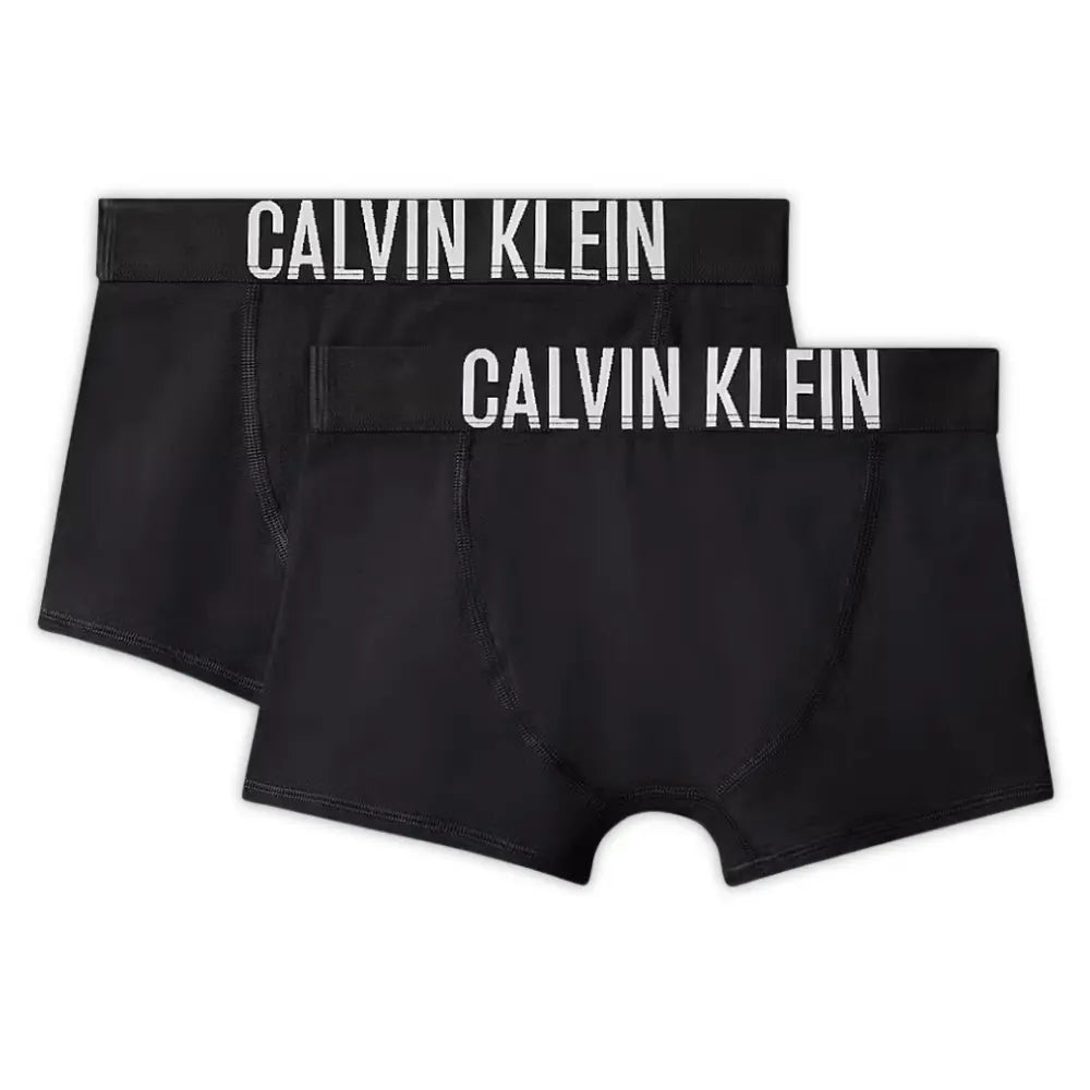Boys 2-Pack Intense Power Boxer Trunks, Black/white