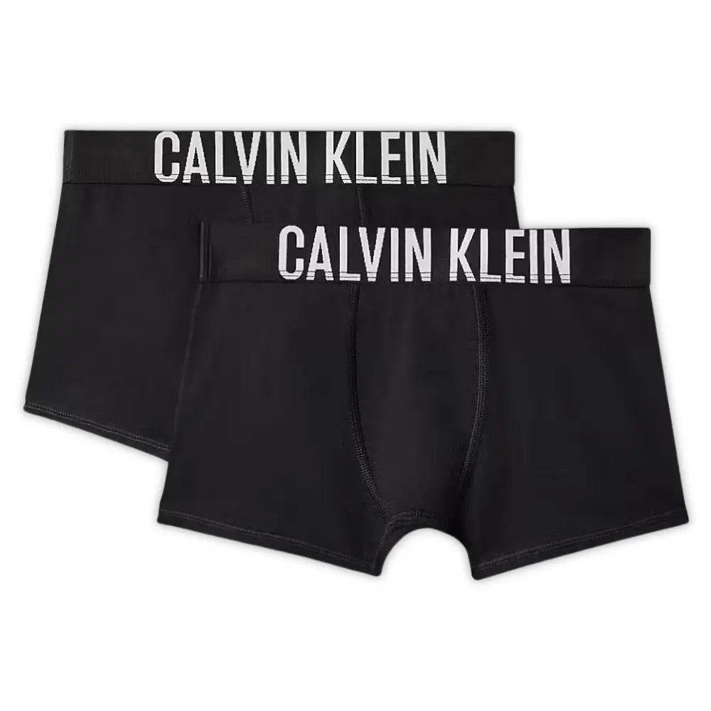 Boys 2-Pack Intense Power Boxer Trunks, Black/white