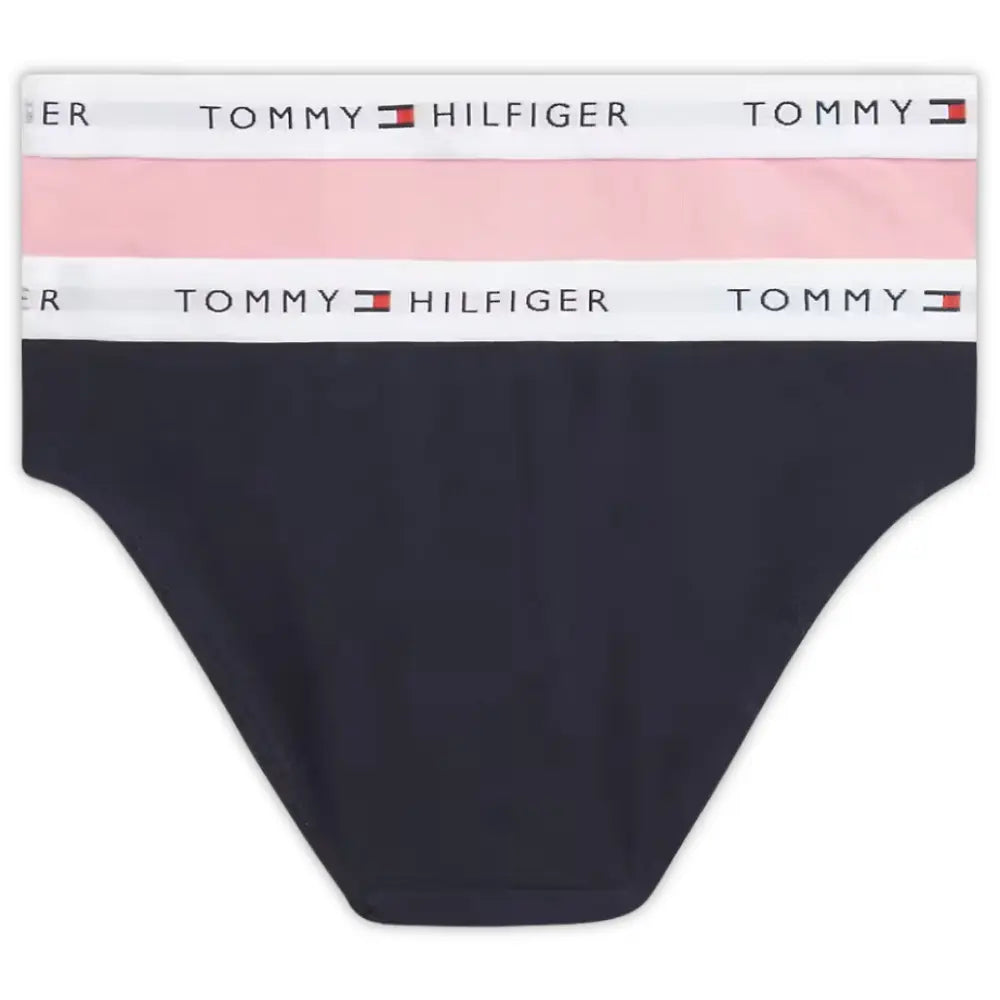 Girls 2-Pack Heritage Logo Bikini Briefs, Navy and Little Rosey