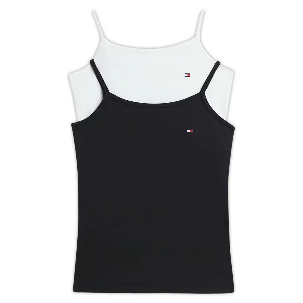Girls 2-Pack Camisole Vest Tops, White/Black