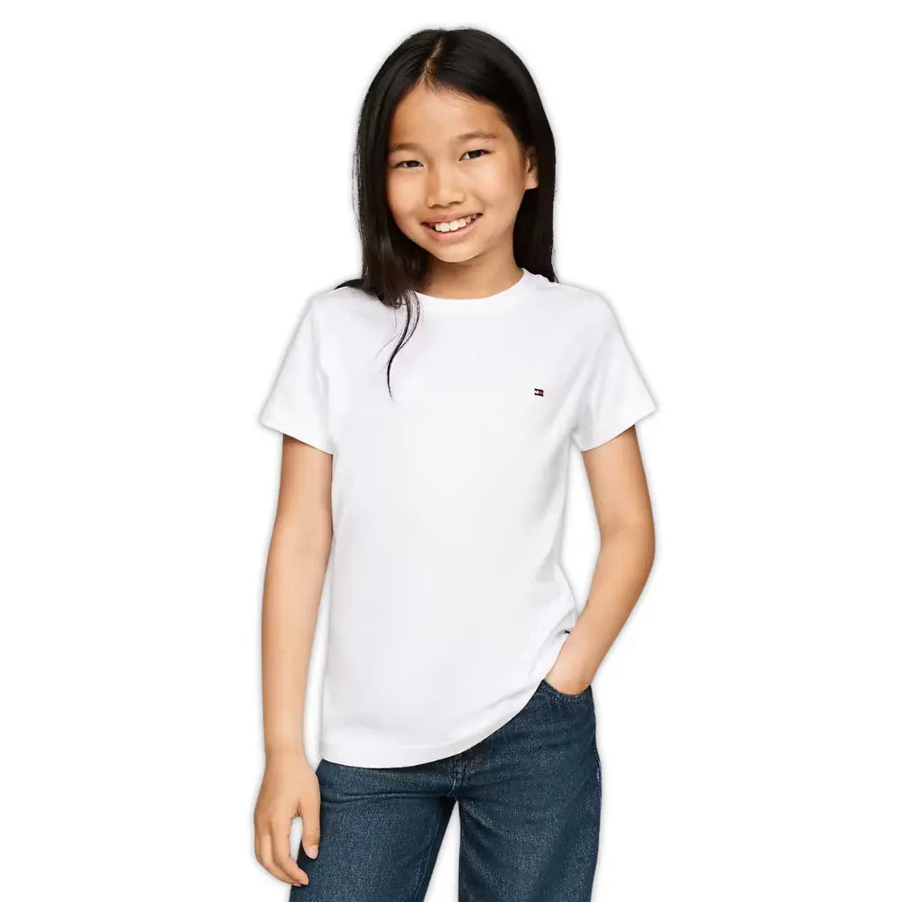 Girls 2-Pack Heritage Logo T-Shirts, White/Light Pink