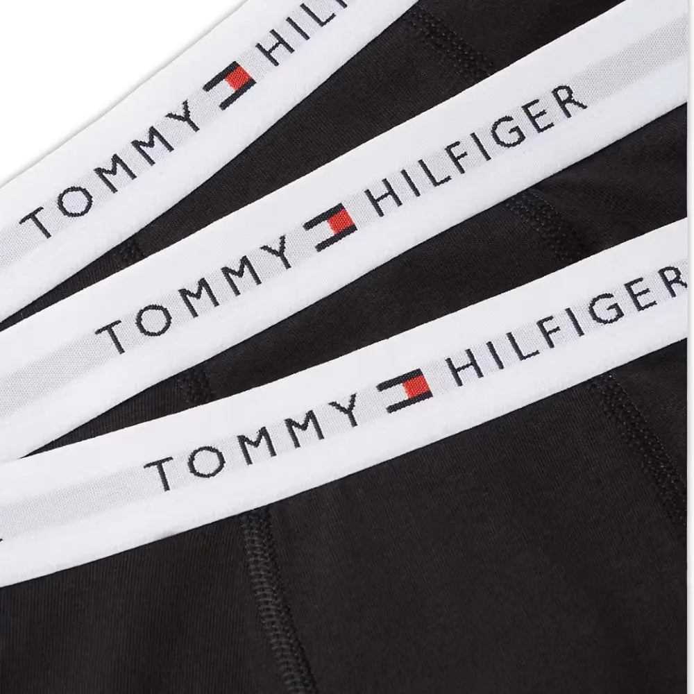 3-Pack Heritage Logo Boys Boxer Trunks, Black with White