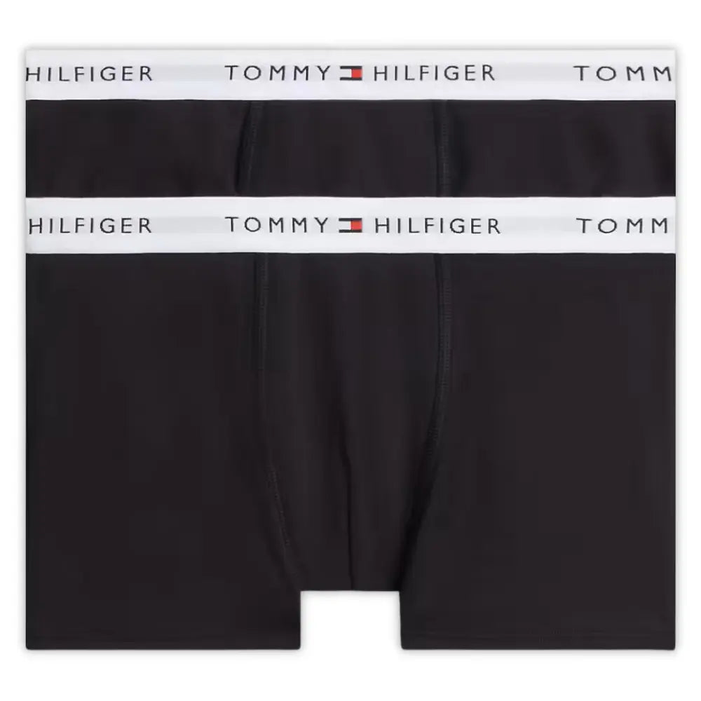 2-Pack Heritage Logo Boys Boxer Trunks, Black/white