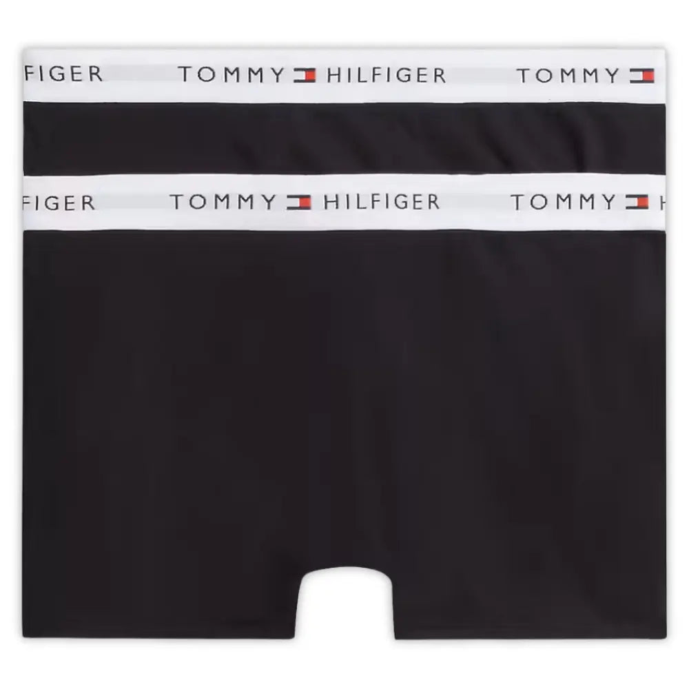 2-Pack Heritage Logo Boys Boxer Trunks, Black/white