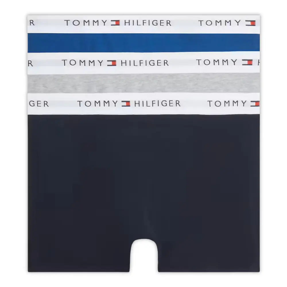3-Pack Heritage Logo Boys Boxer Trunks, Blue/Grey/Navy