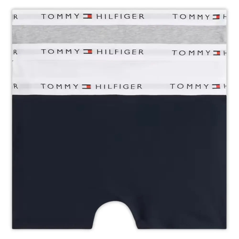 3-Pack Heritage Logo Boys Boxer Trunks, Navy/White/Grey