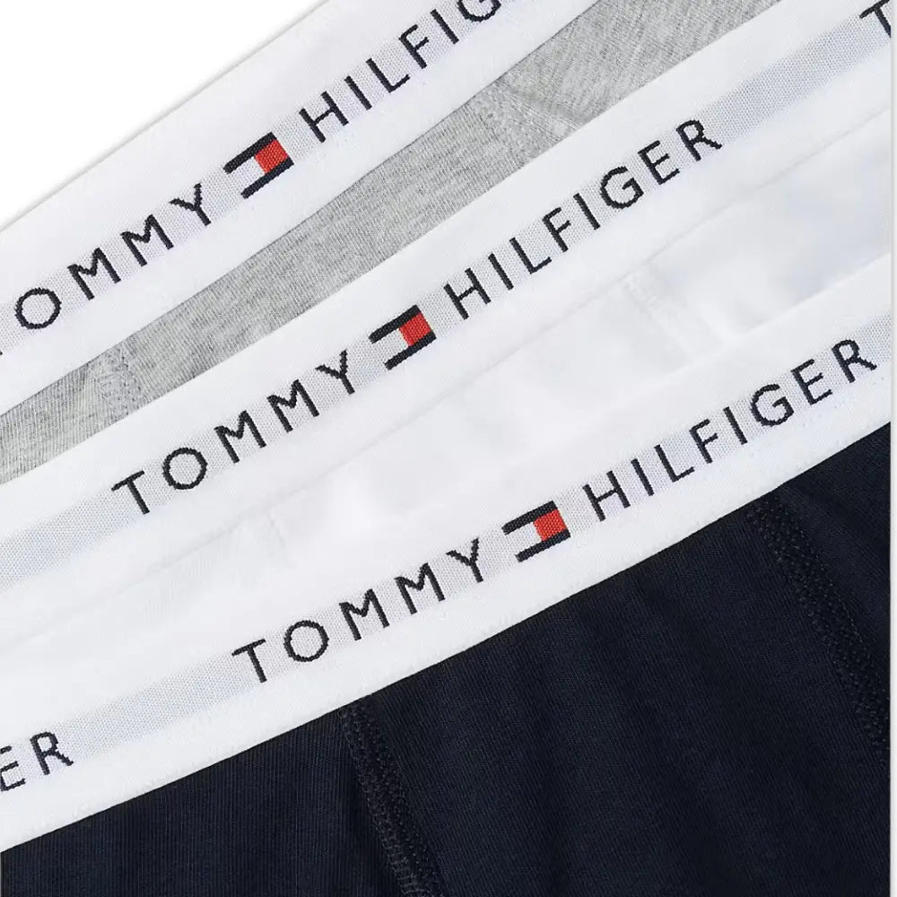 3-Pack Heritage Logo Boys Boxer Trunks, Navy/White/Grey