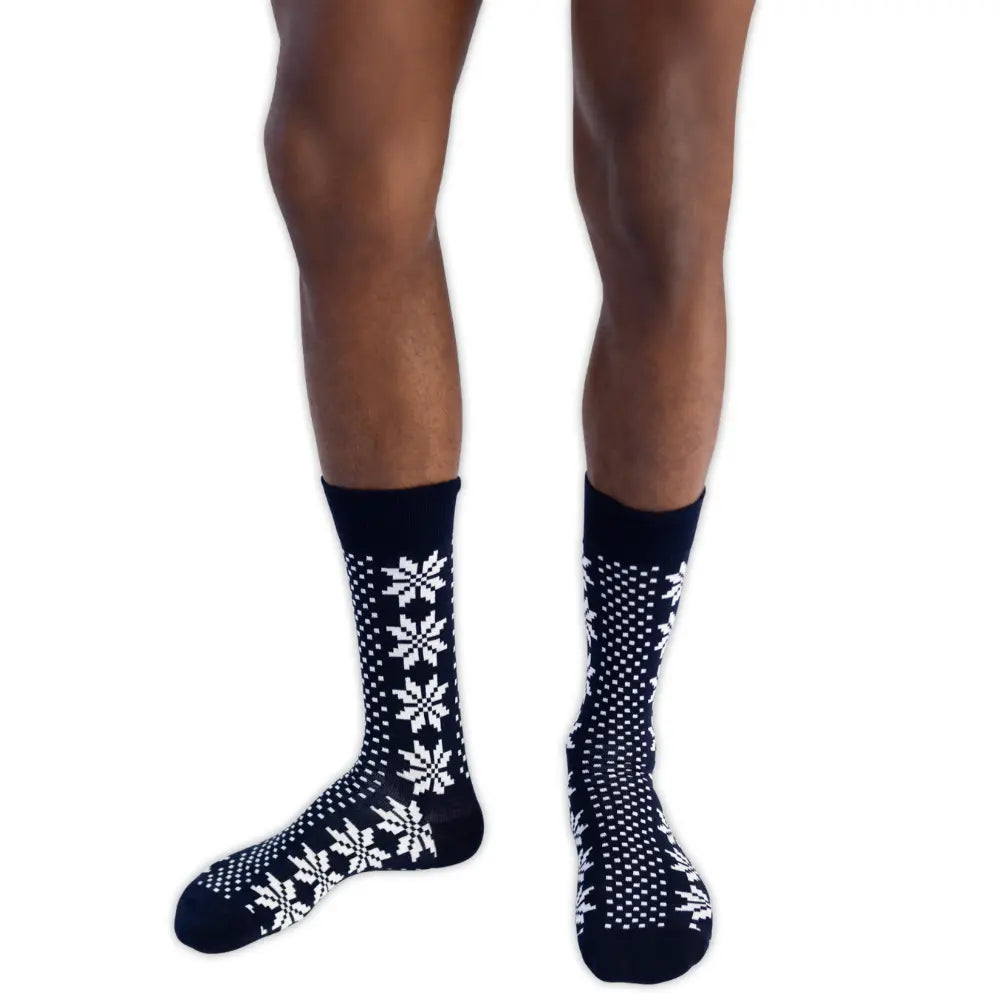 Fair Isle Stars Sock, Navy