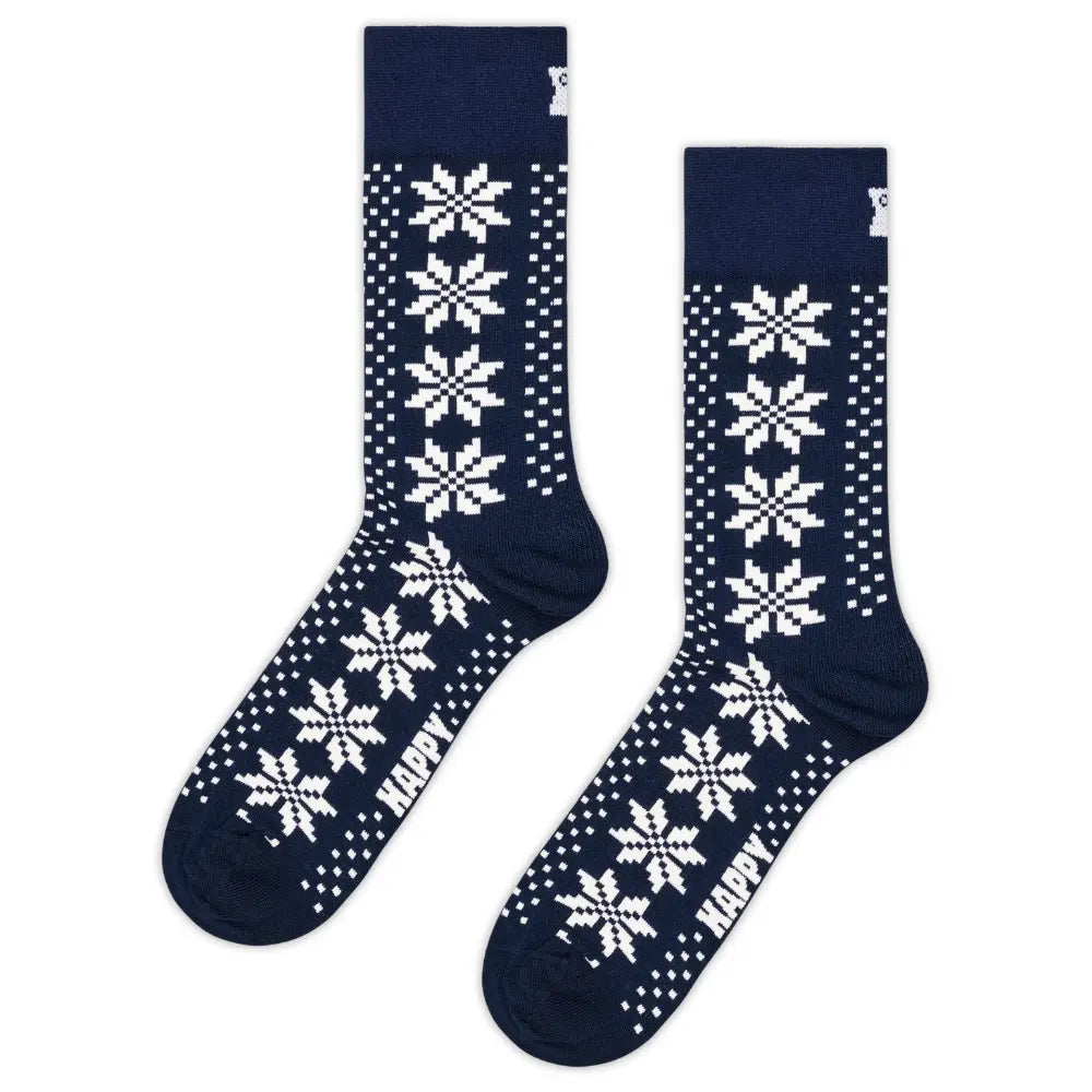 Fair Isle Stars Sock, Navy