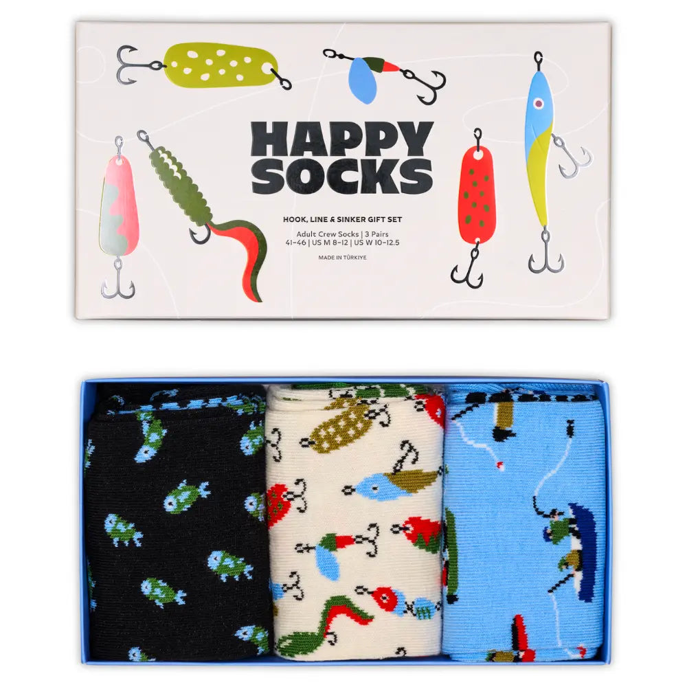 3-Pack Hook, Line, Sinker Socks Gift Set