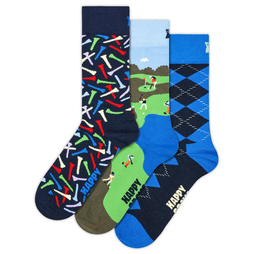 3-Pack Golf Cart Socks Gift Set