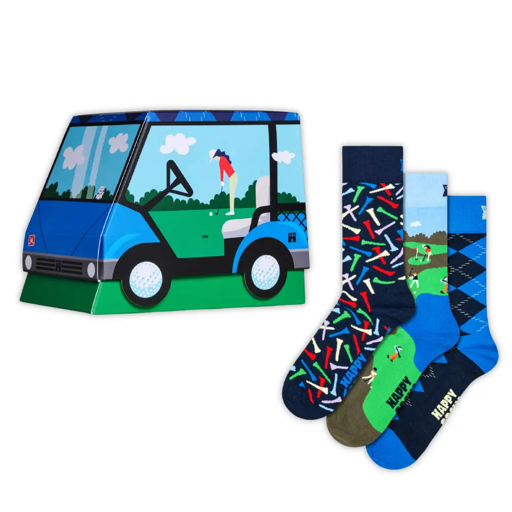 3-Pack Golf Cart Socks Gift Set