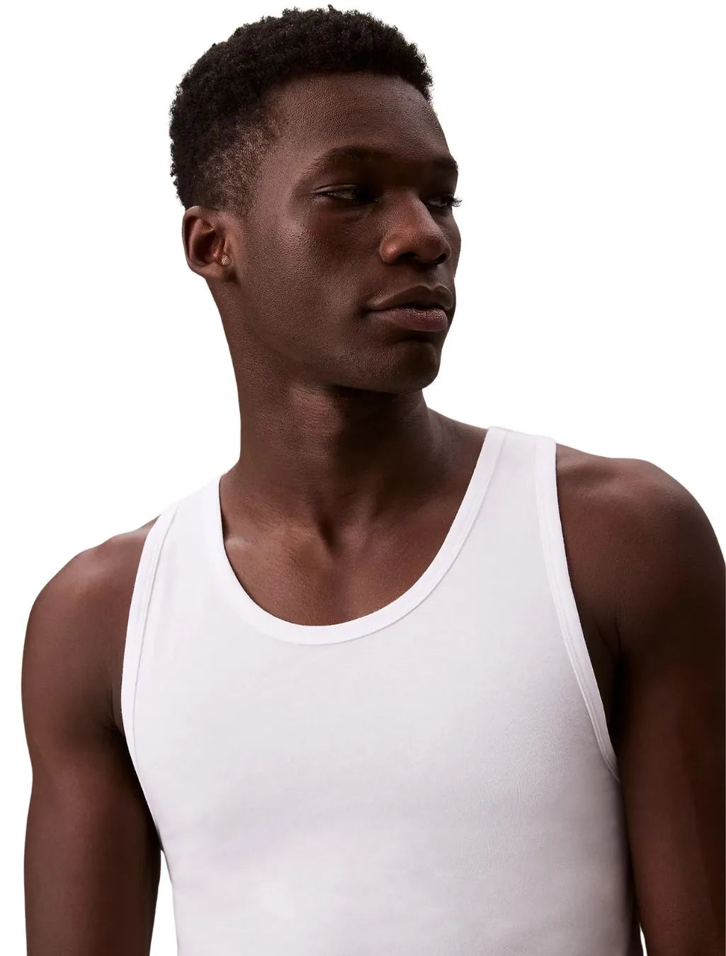 3-Pack Micro Stretch Tank Vests, All White