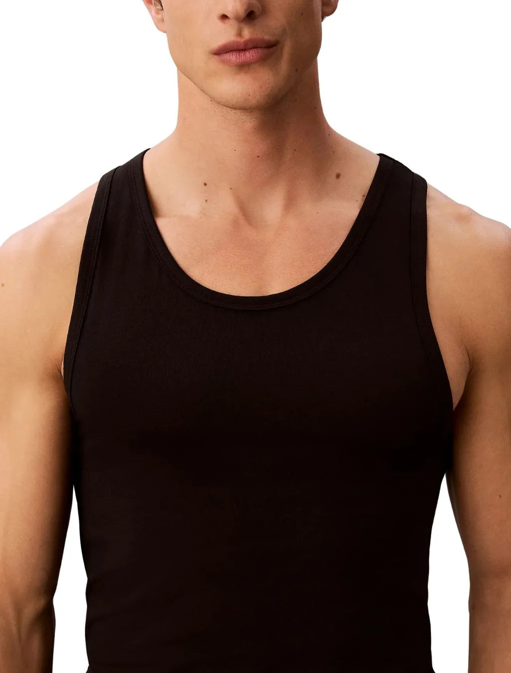 3-Pack Micro Stretch Tank Vests, All Black