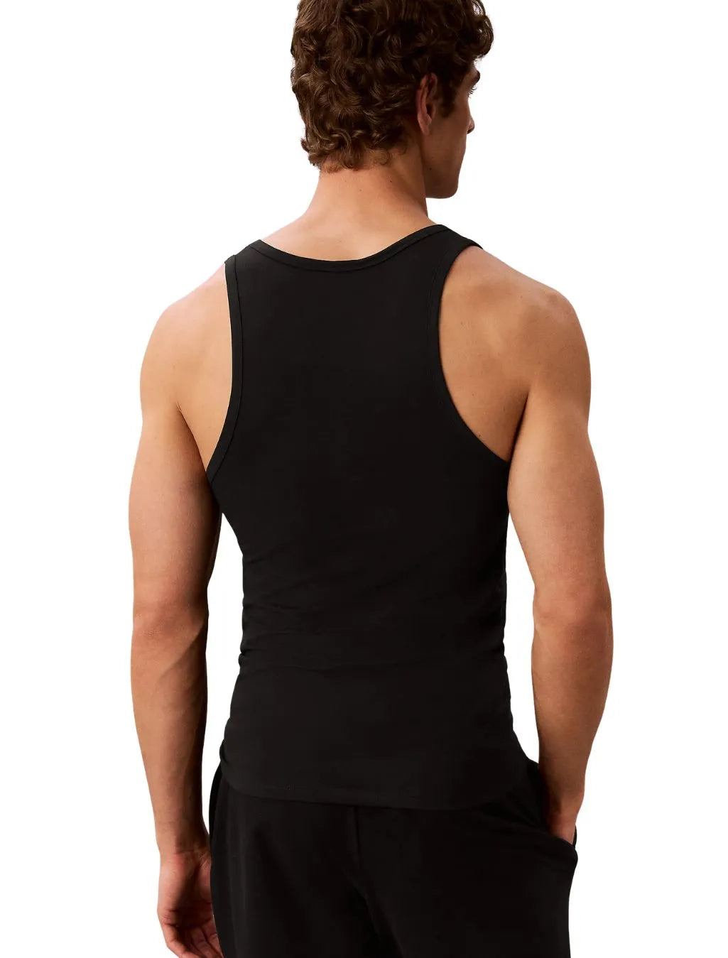 3-Pack Micro Stretch Tank Vests, All Black