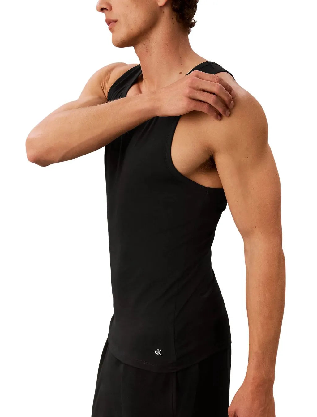 3-Pack Micro Stretch Tank Vests, All Black