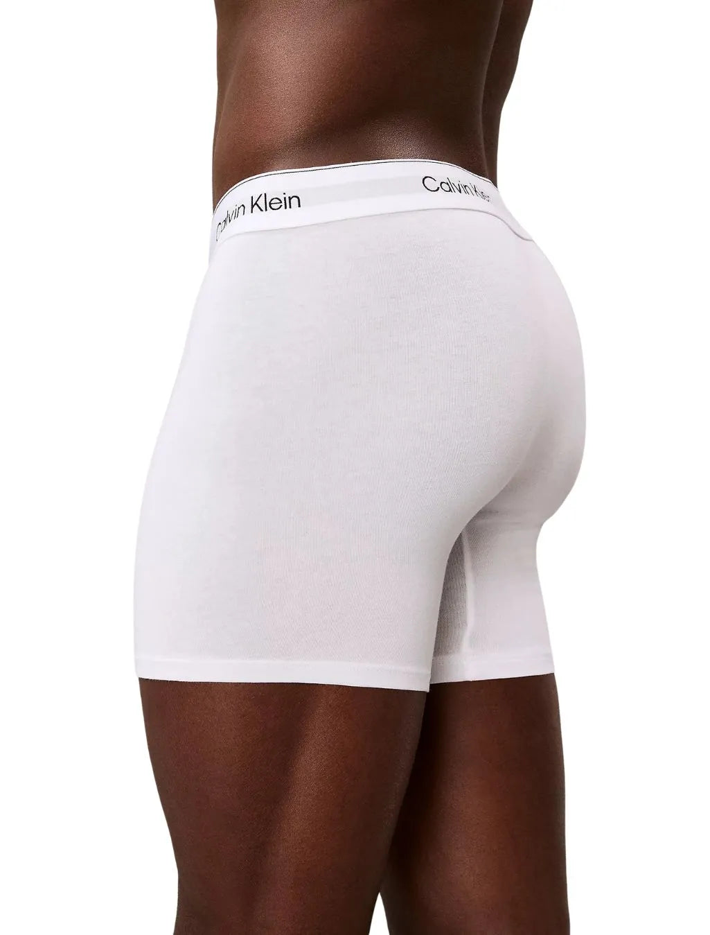 3-Pack Icon Cotton Stretch Boxer Briefs, All White